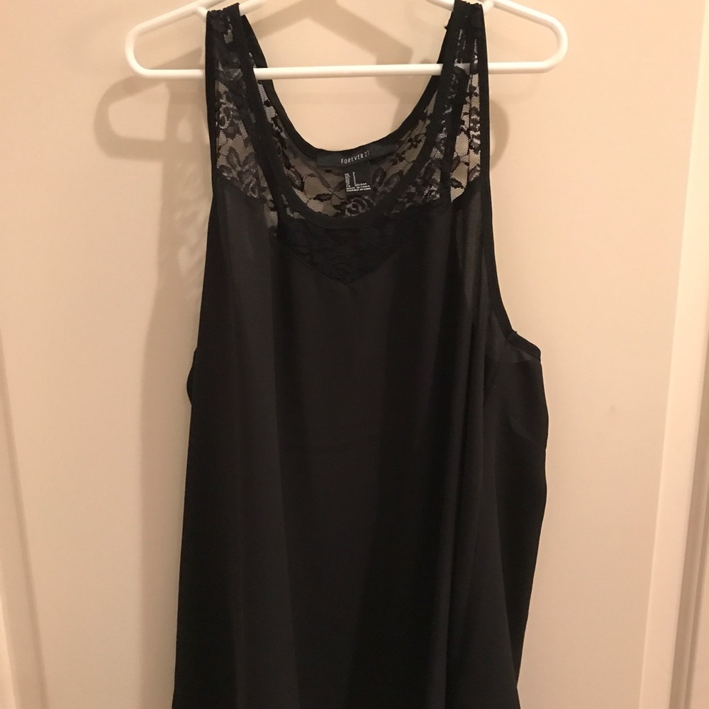 Forever 21 Black Lace Tank Top
